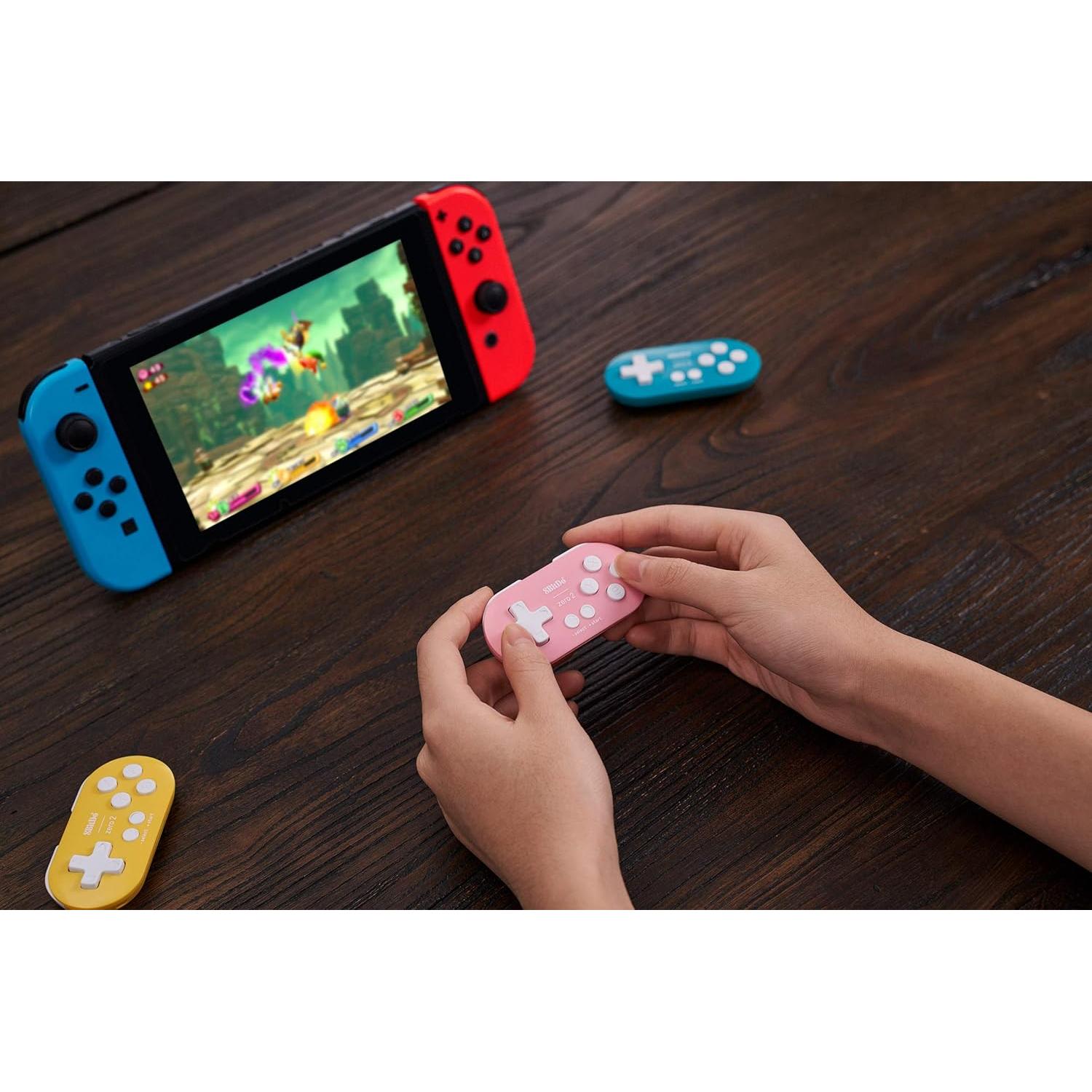 Controlador Bluetooth Mini 8Bitdo Zero 2 Rosa para Switch y PC