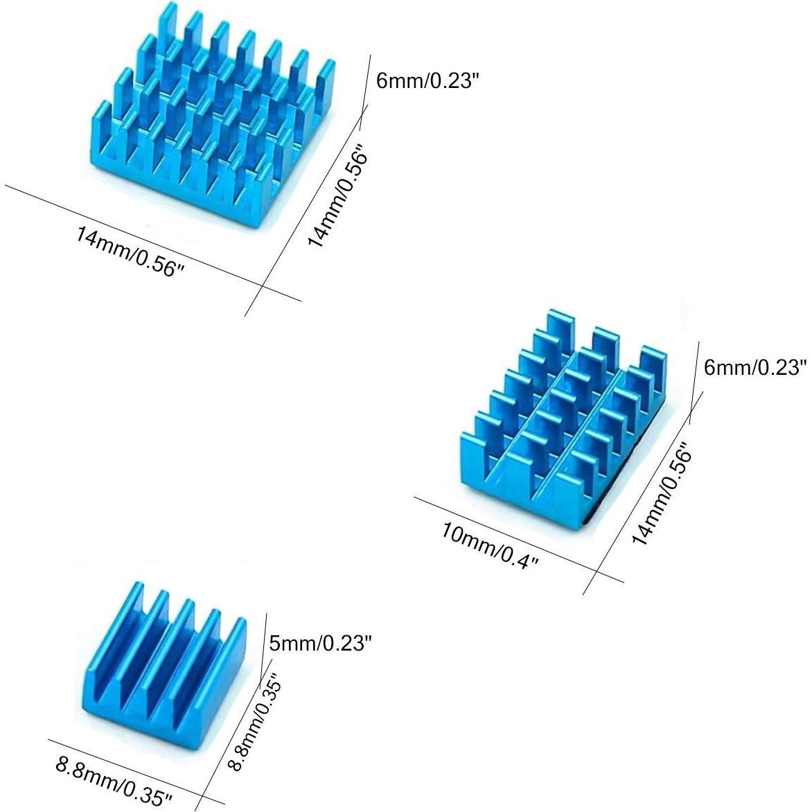 Disipador de Calor Aluminio SGTKJSJS para Raspberry Pi 4B