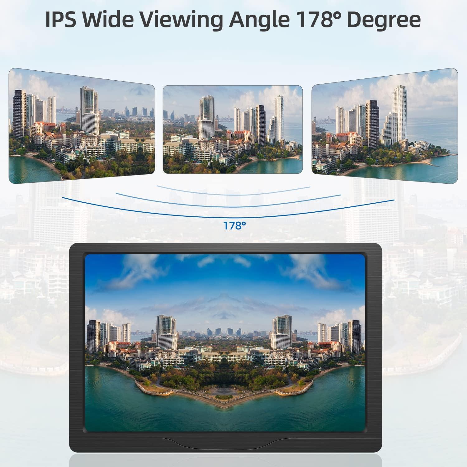 Monitor Portátil HDMI 10.1" HMTECH 1280x800 IPS con Altavoces