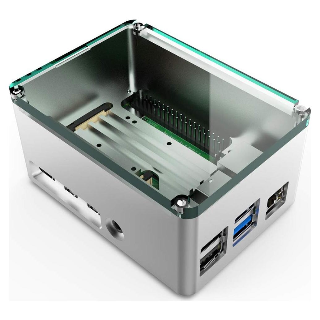 Disipador de Calor Aluminio Anidees para Raspberry Pi 4 B Plata