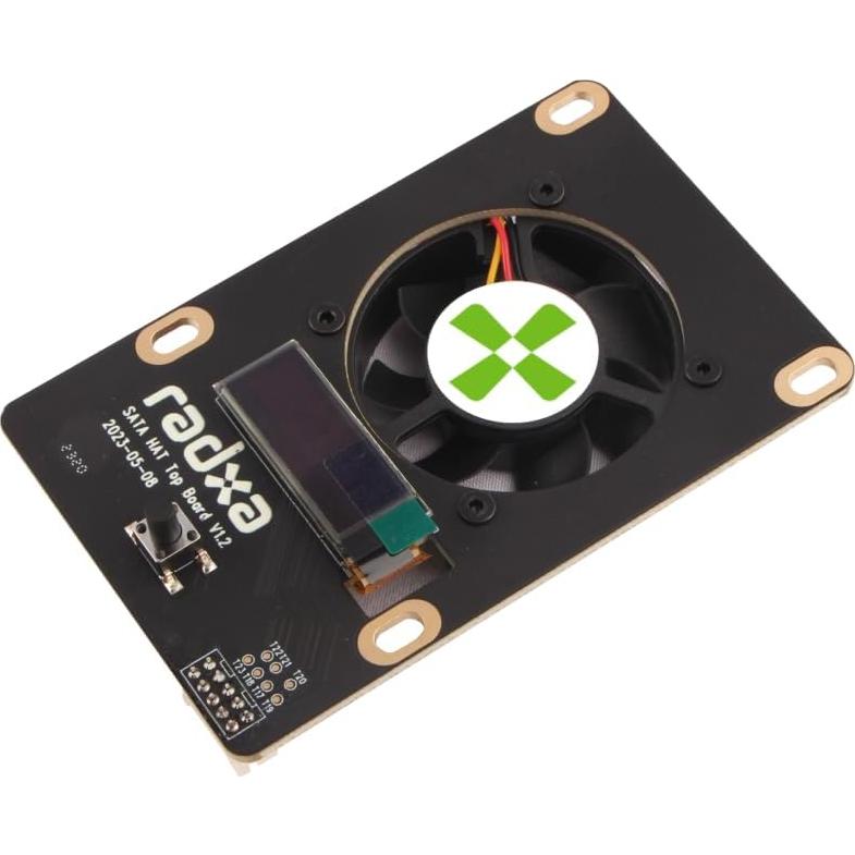 Placa Superior Radxa Penta SATA HAT con Pantalla OLED