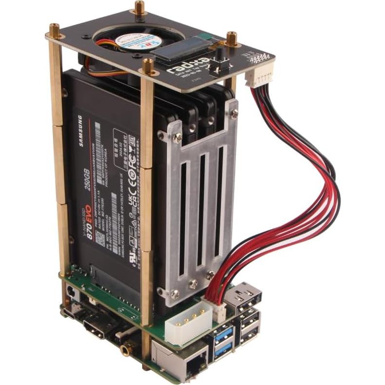 Placa Superior Radxa Penta SATA HAT con Pantalla OLED