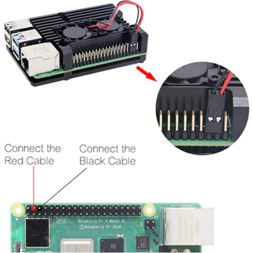 Caja de Aluminio ODS675 con Doble Ventilador para Raspberry Pi 4 B