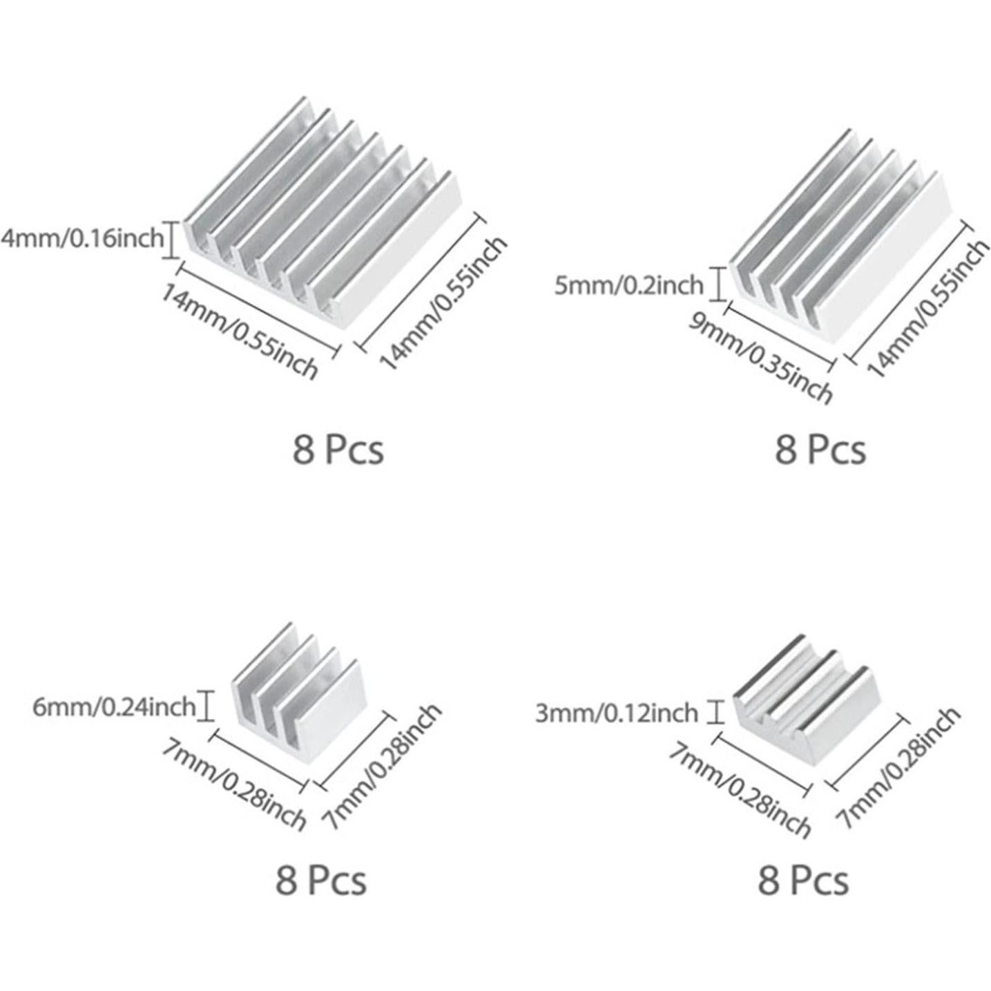 Kit de Disipadores de Calor para Raspberry Pi 4 SJZBIN 32PCS