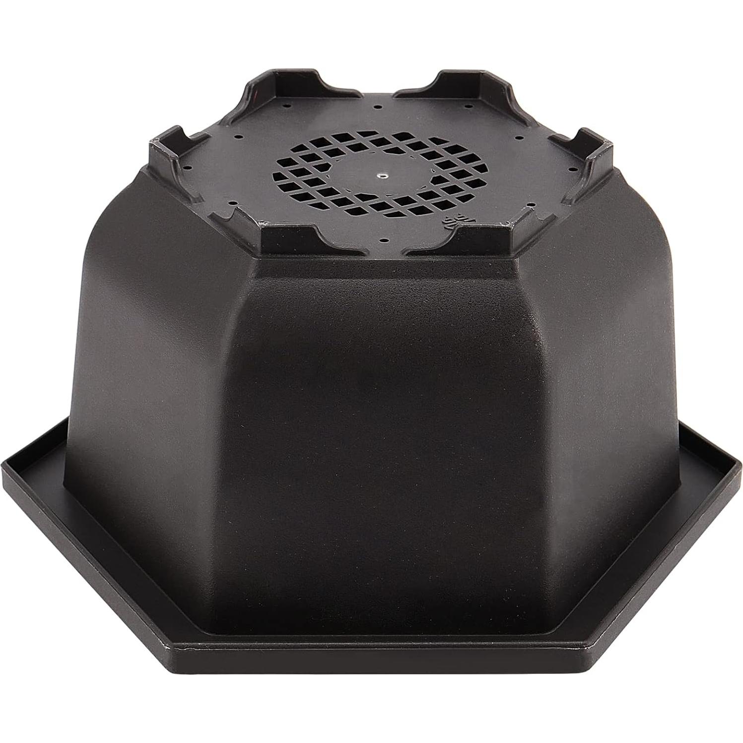 Paquete de 5 macetas de bonsái HEIHAK con bandejas 18,8 cm