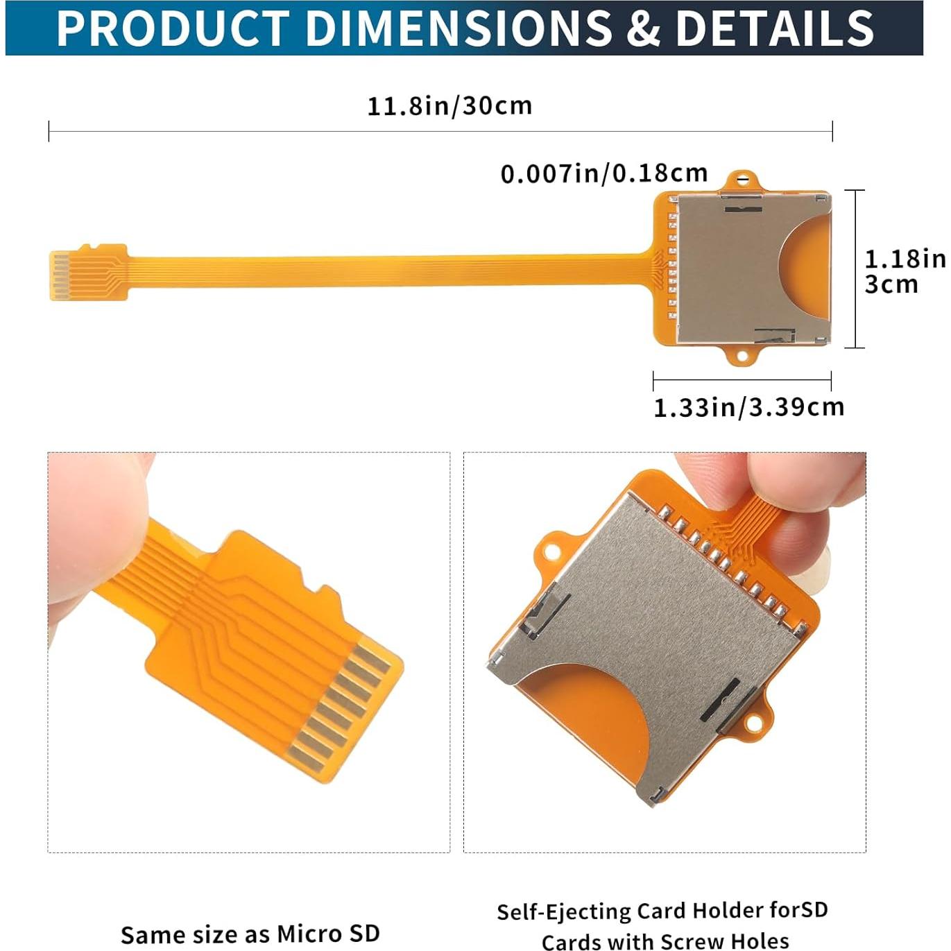 Cable de Extensión Micro SD a SD 30 cm PinQiongZhe