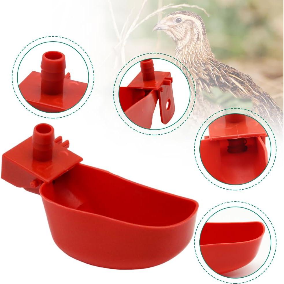 12 Tazas Bebederos Automáticos para Aves MODUODUO Rojo