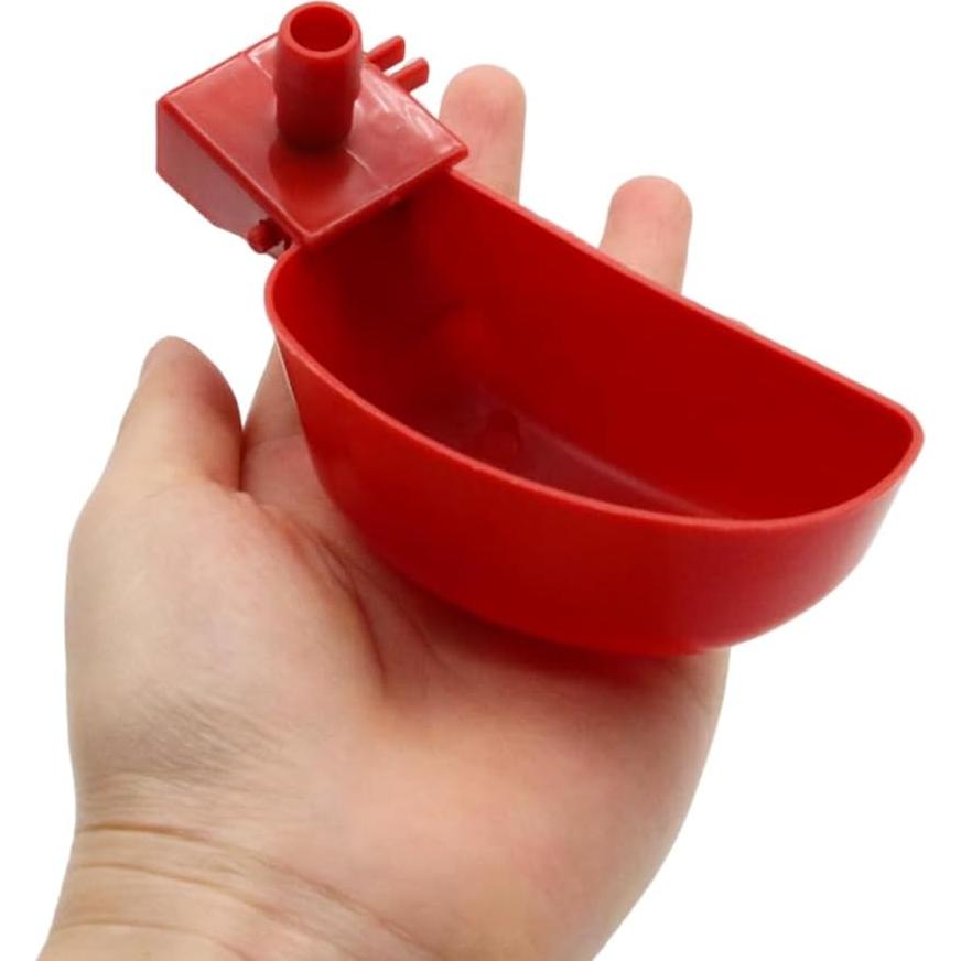12 Tazas Bebederos Automáticos para Aves MODUODUO Rojo