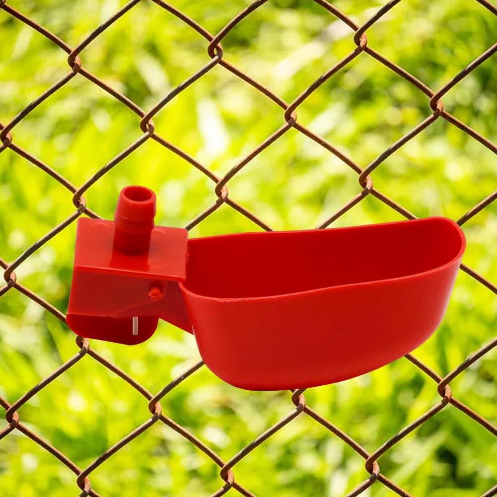 12 Tazas Bebederos Automáticos para Aves MODUODUO Rojo