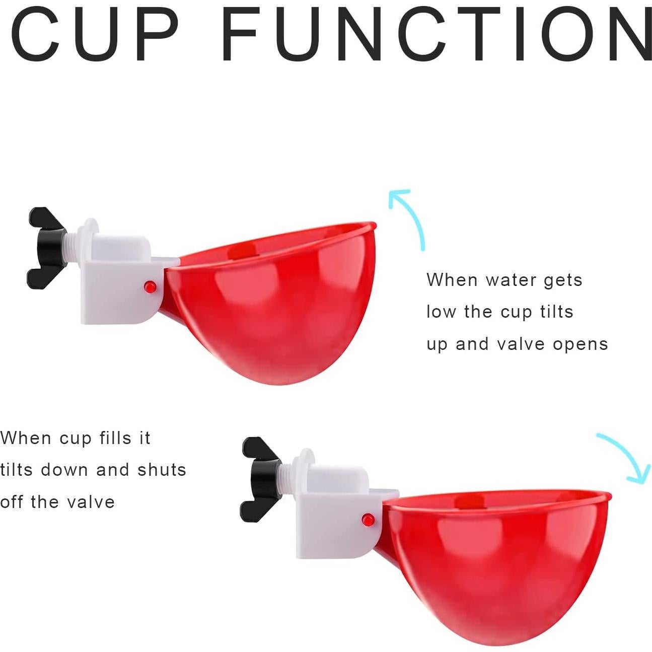 Tazas de Agua para Pollos Darcvds 8 Paquetes 7,62 cm