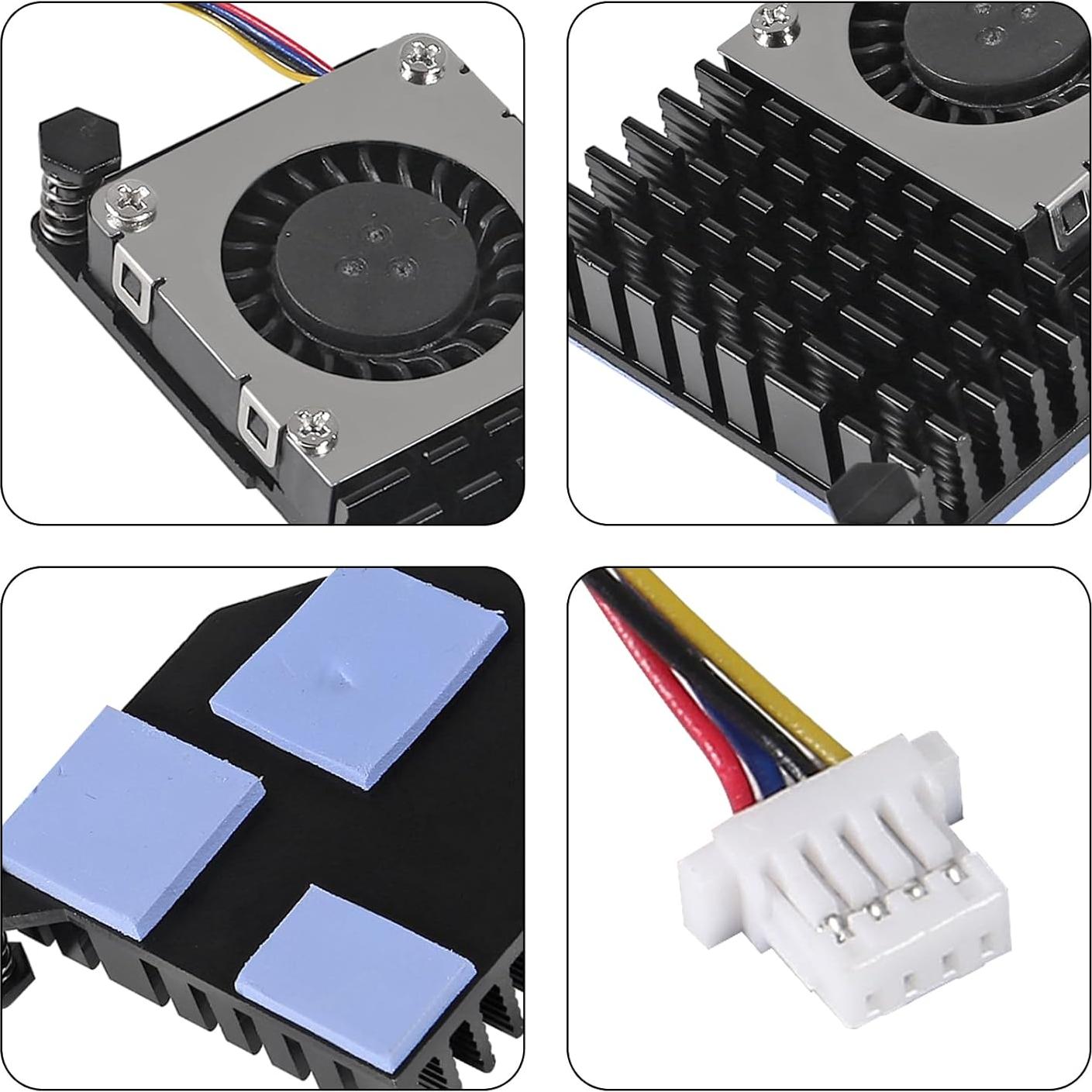 Ventilador Activo Refrigerador DORHEA para Raspberry Pi 5 Negro