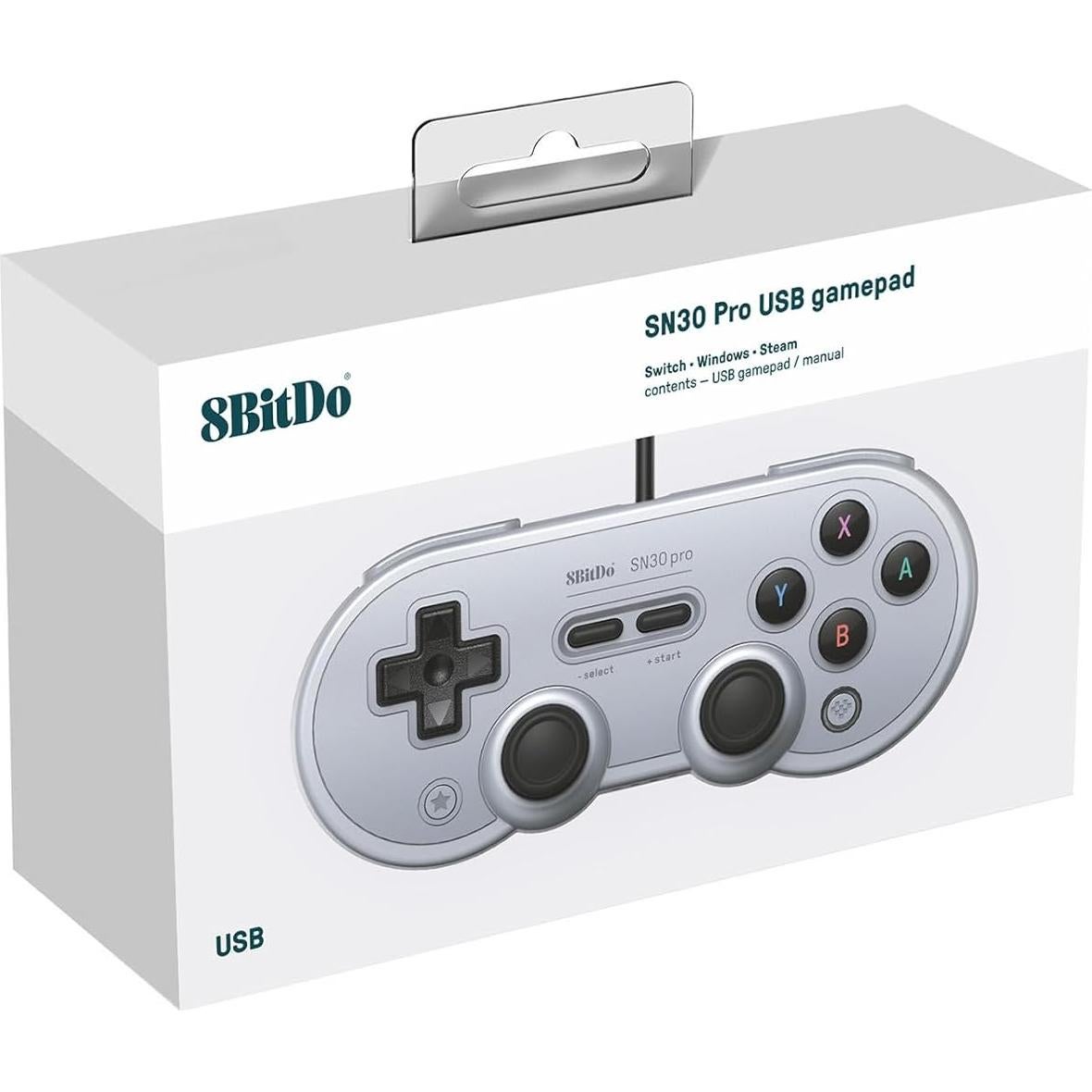 Controlador USB con cable 8Bitdo SN30 Pro para Switch y PC