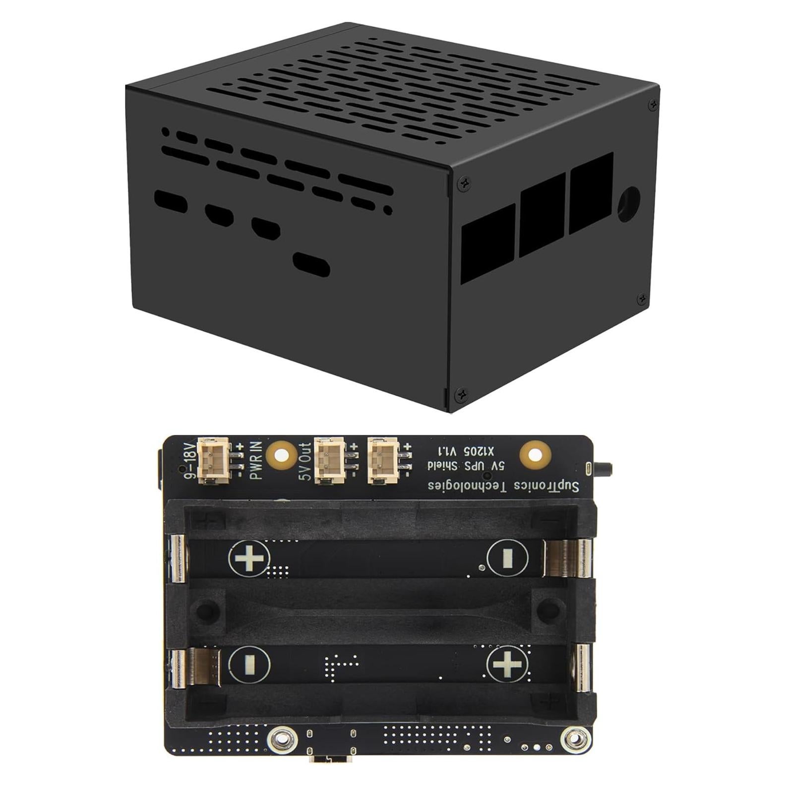 Geekworm X1205 UPS HAT para Raspberry Pi 5 - 5.1V 6A