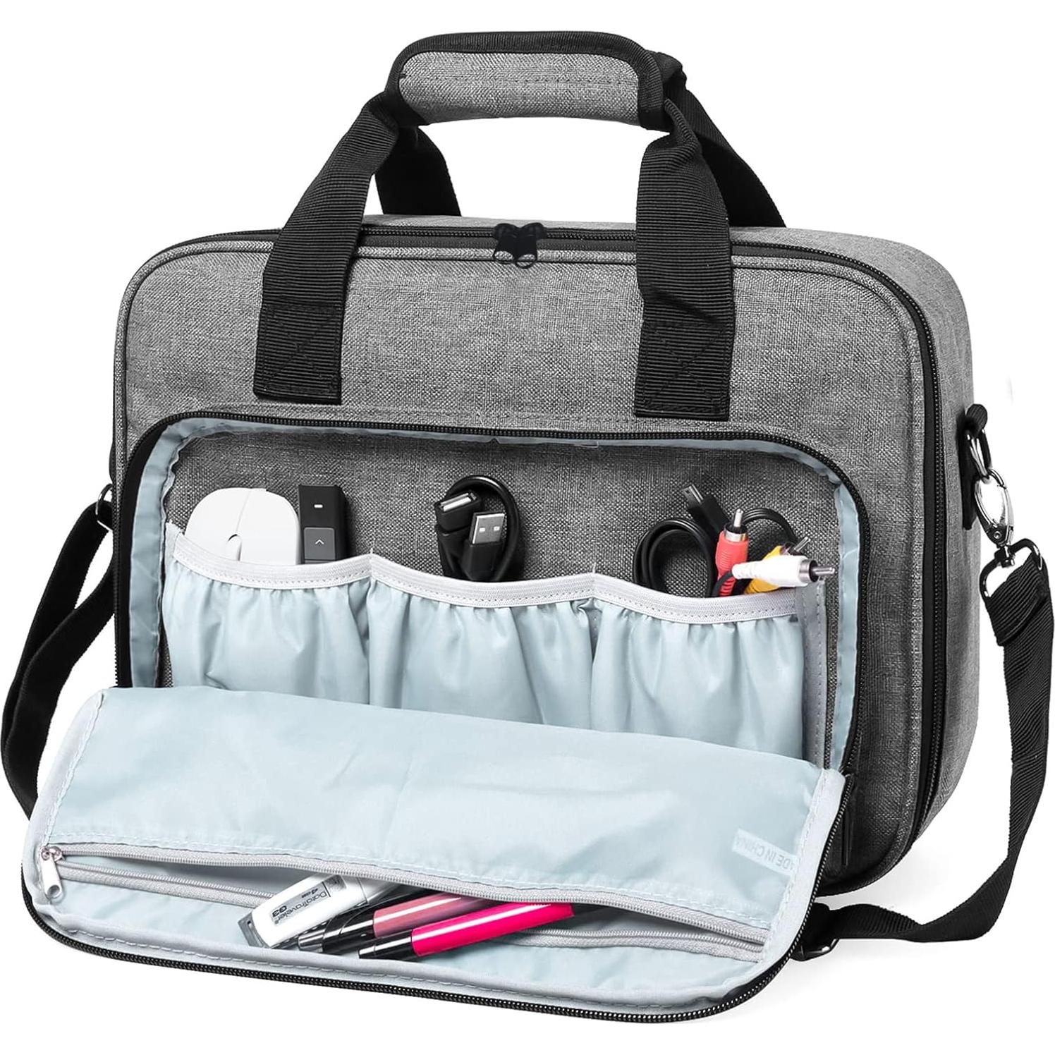 Funda para Proyector Doksmeria 35.6x27.2cm Gris con Bolsillos