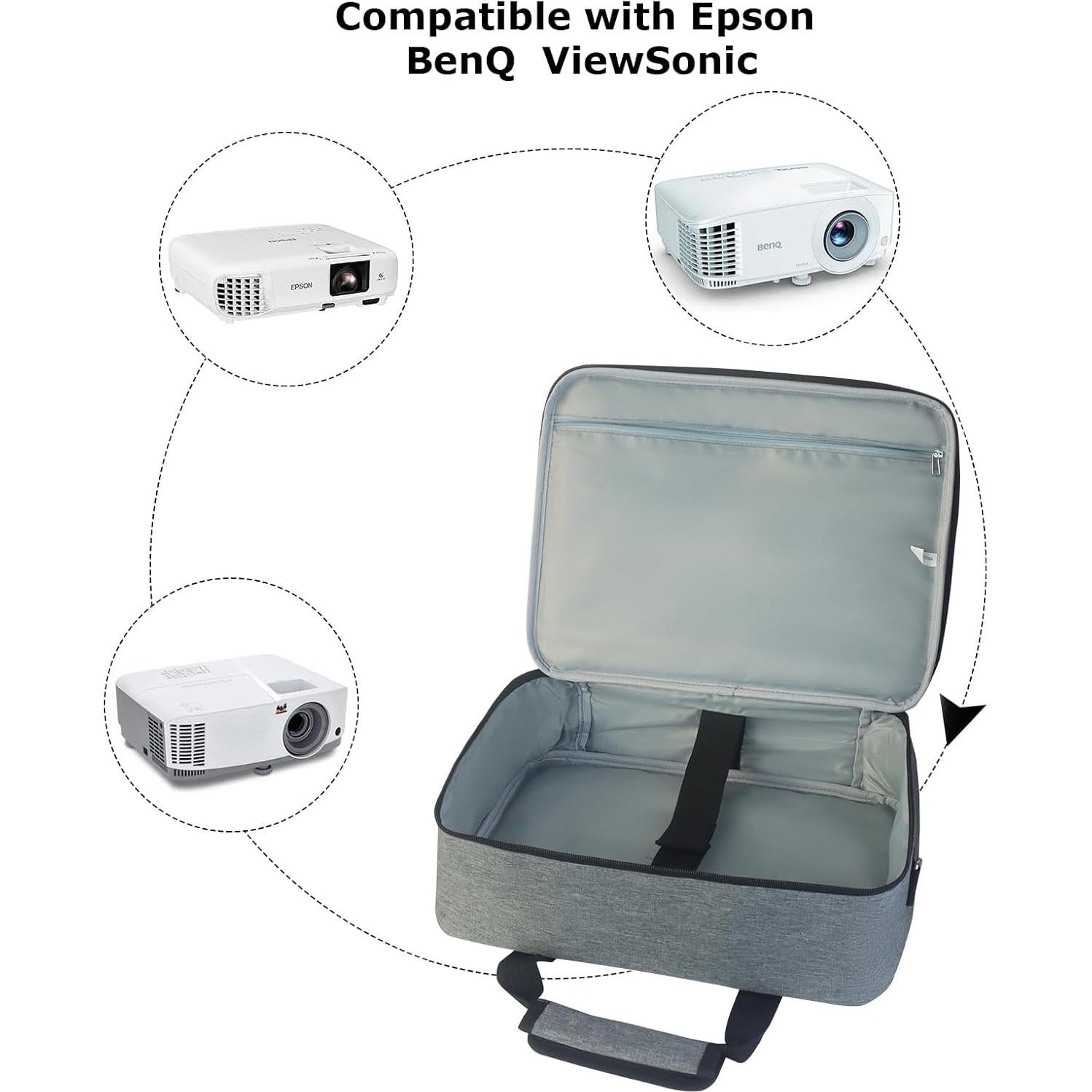 Funda para Proyector Doksmeria 35.6x27.2cm Gris con Bolsillos