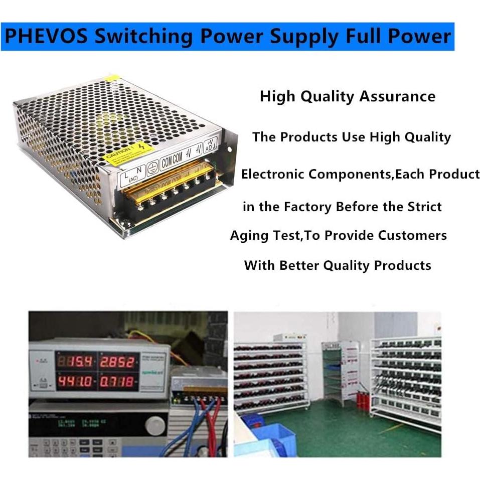 Adaptador de Transformador PHEVOS 12V 20A 250W para CCTV y LED