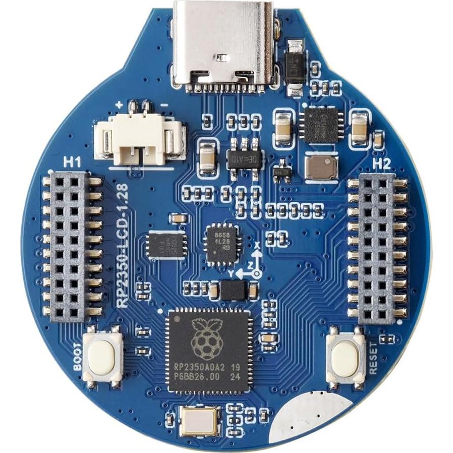 Placa MCU Waveshare RP2350 con LCD 1.28" IPS 240x240