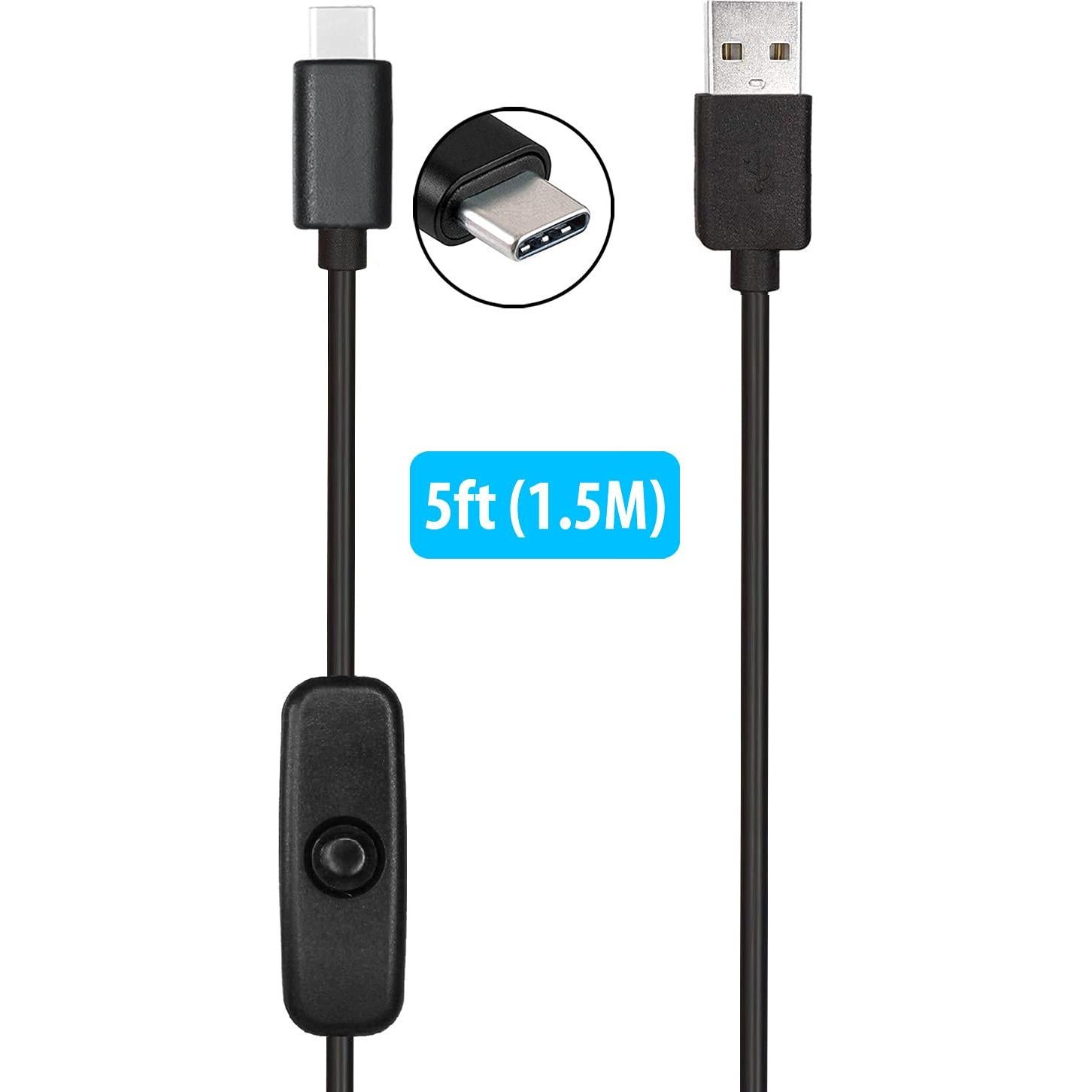 Cable USB 2.0 a USB C con Interruptor MakerSpot 1.5m