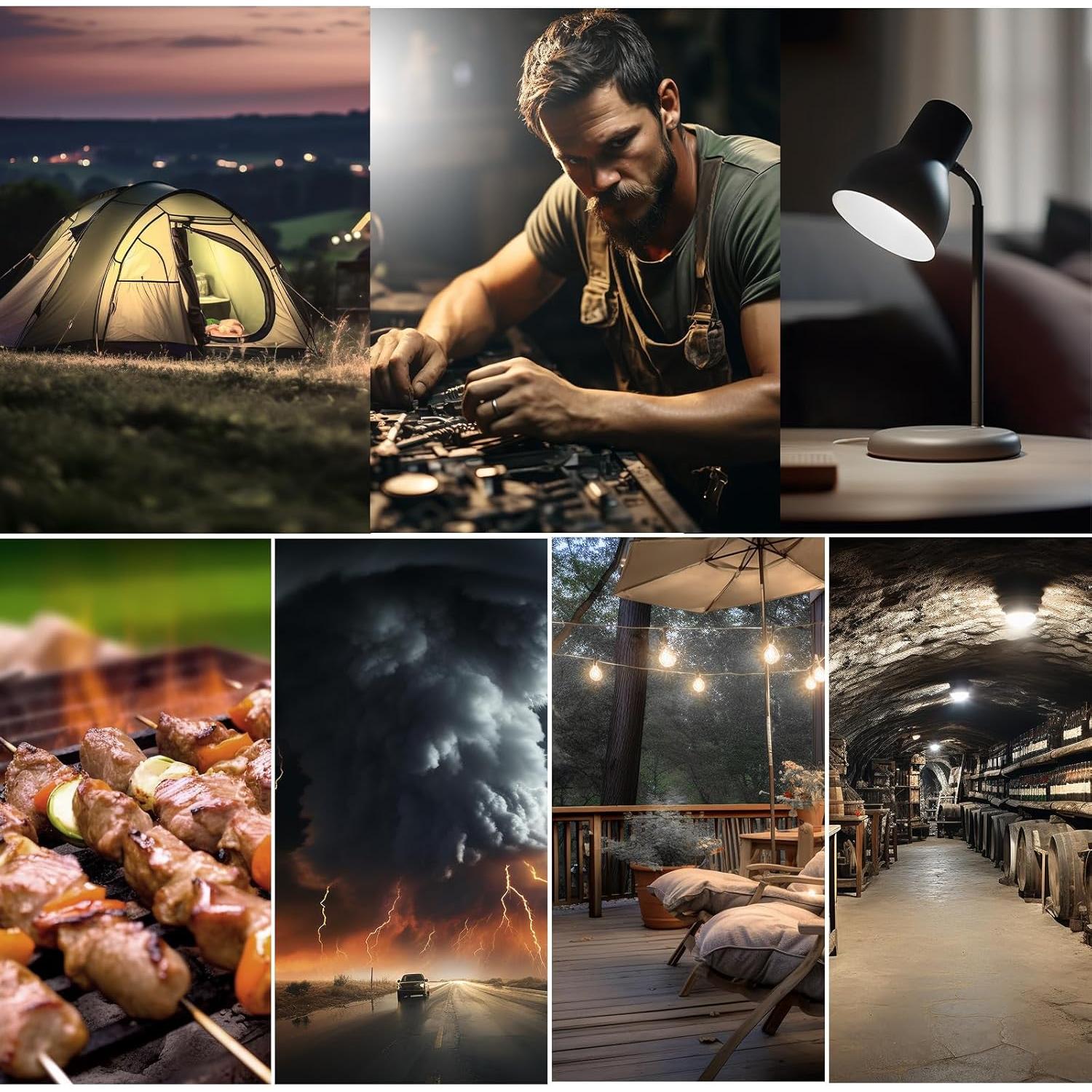 Bombillas Recargables Ostwiki 9W E27 Paquete de 6 Blancas