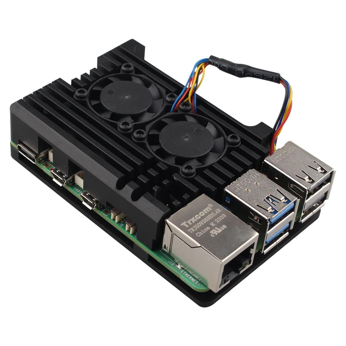 Caja de Aluminio ZDE para Raspberry Pi 5 con Ventiladores