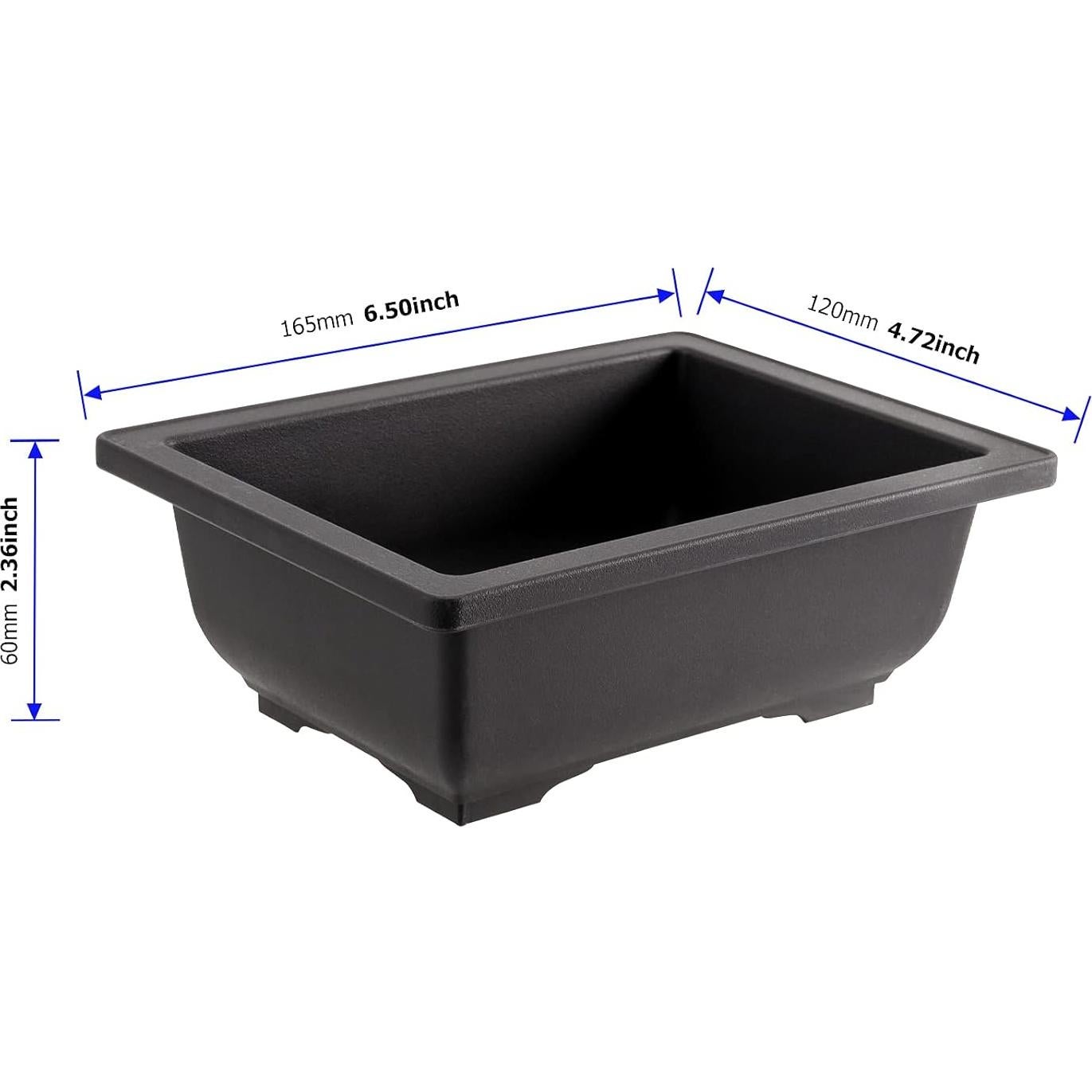 20 Macetas de Plástico para Bonsai 16.5x11.9cm con Bandejas