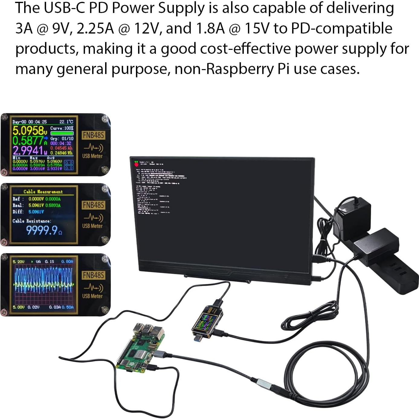 Fuente de Alimentación USB-C 27W BOXPUT para Raspberry Pi 5
