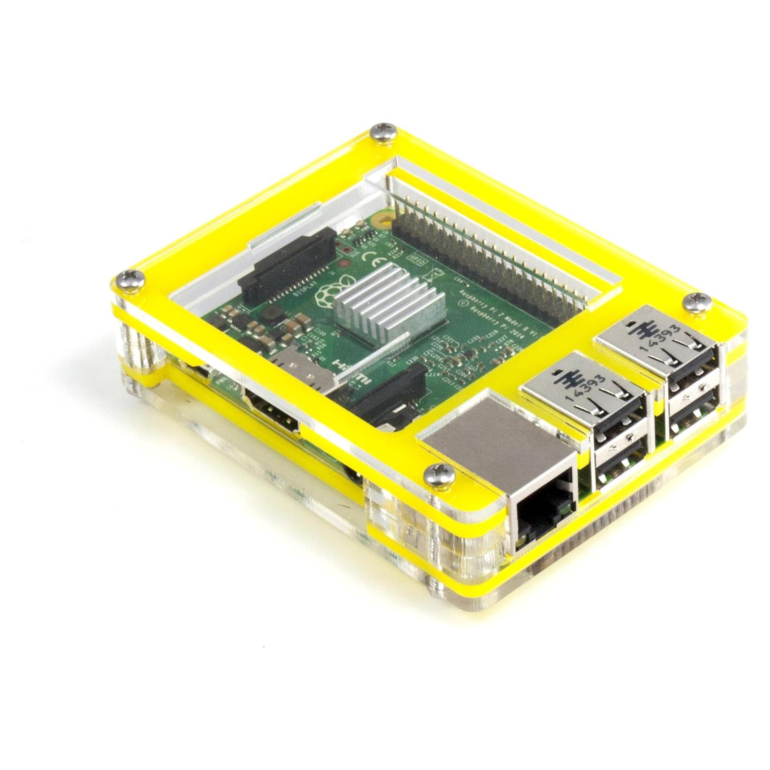 Funda C4 Labs Zebra Amarillo para Raspberry Pi 3 B+/2/B+