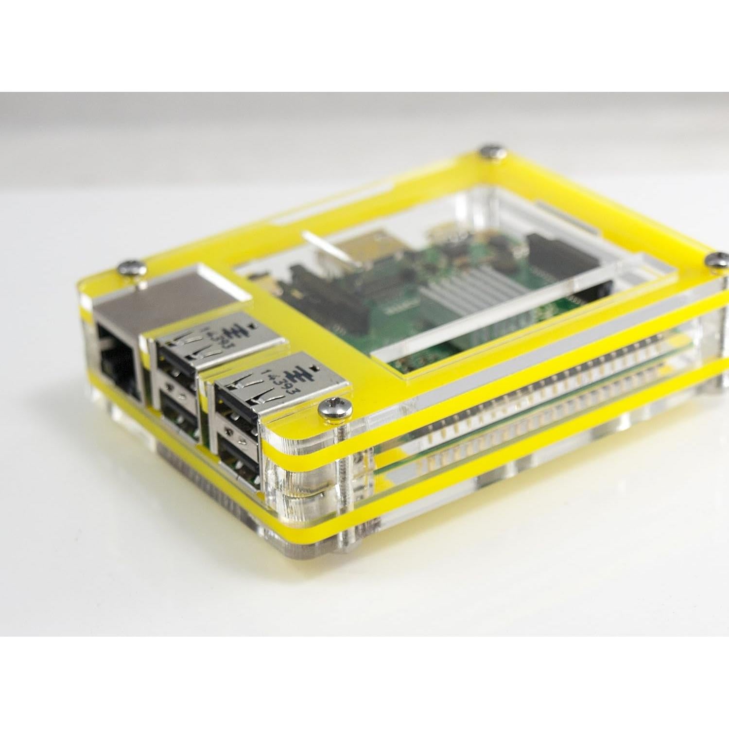 Funda C4 Labs Zebra Amarillo para Raspberry Pi 3 B+/2/B+