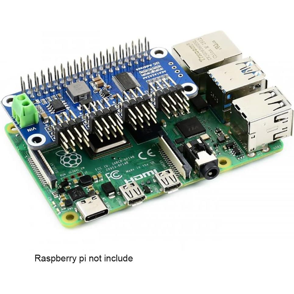 Controlador de Servo HAT Coolwell para Raspberry Pi 16 Canales I2C