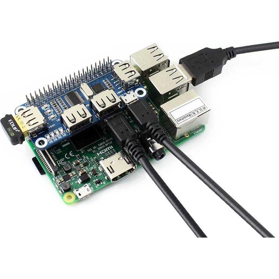 HUB USB HAT 4 Puertos Waveshare para Raspberry Pi 4 y Zero