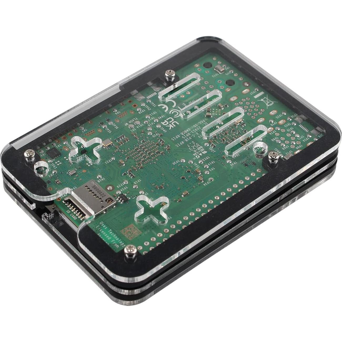 Caja Acrílica 5 Capas Genérico con Ventilador para Raspberry Pi 5