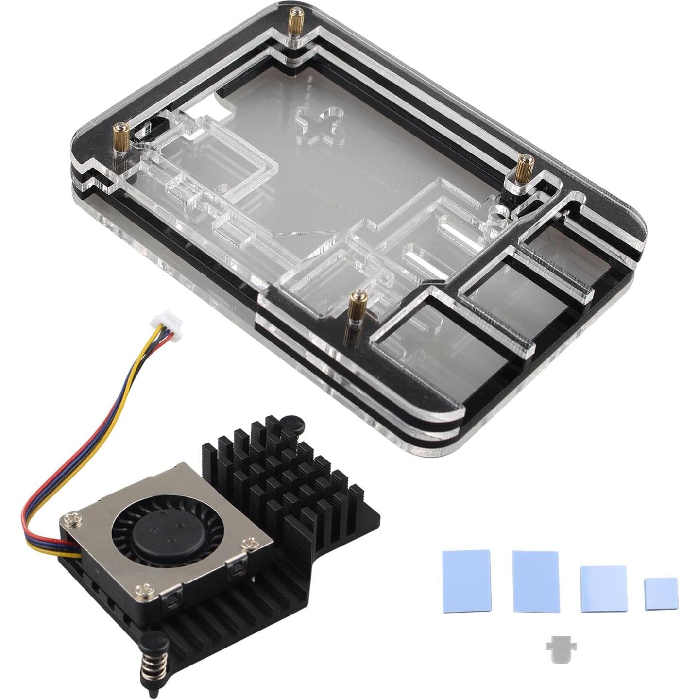 Caja Acrílica 5 Capas Genérico con Ventilador para Raspberry Pi 5