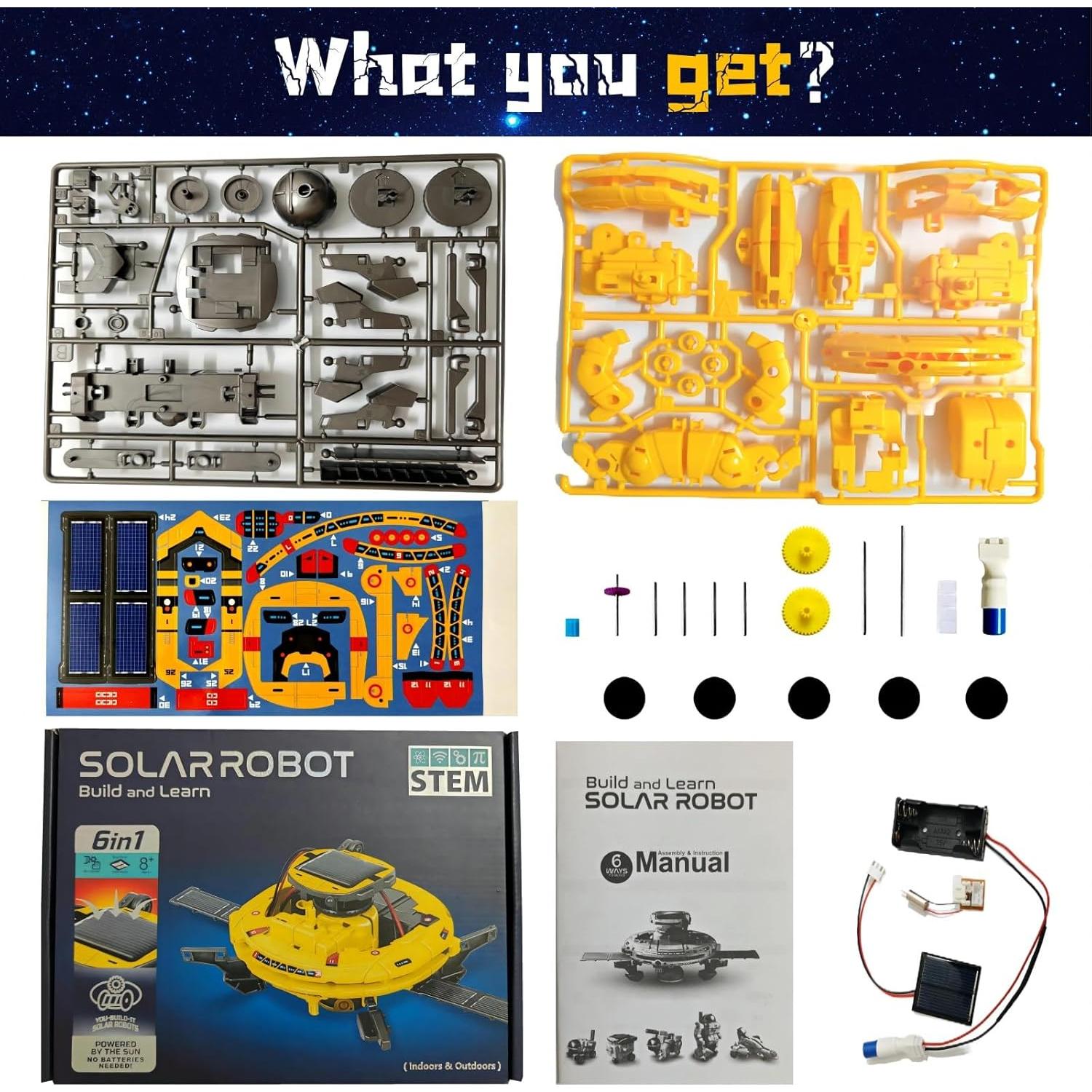 Juego de Robótica Solar 6 en 1 Hechify para Niños 8-12 Años