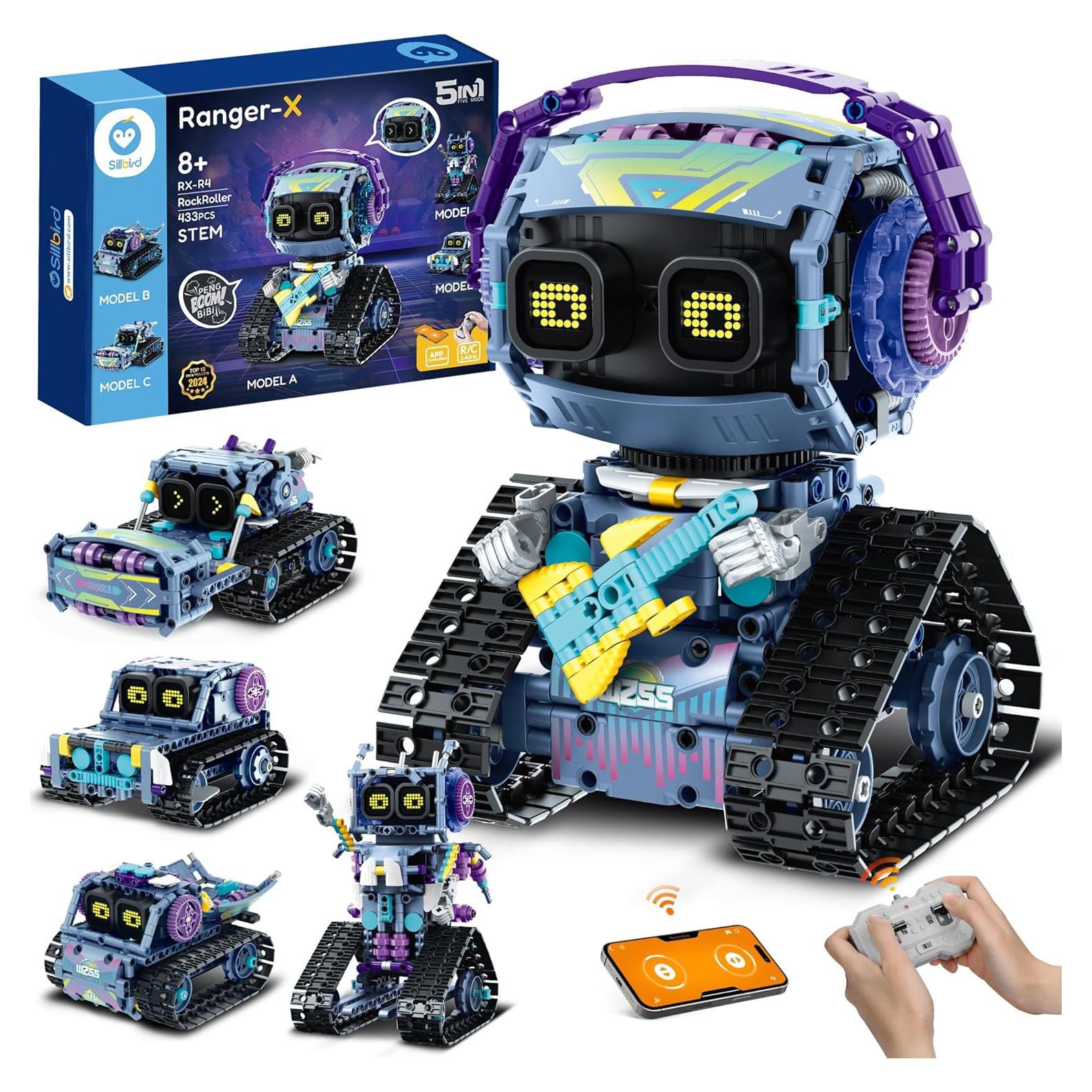 Kit de Robot Sillbird 5 en 1 con Control Remoto 433 Piezas