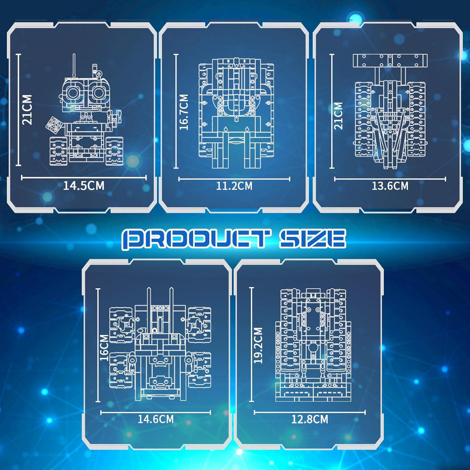 Kit de Robot STEM 5 en 1 Demkia 560 Piezas Control Remoto