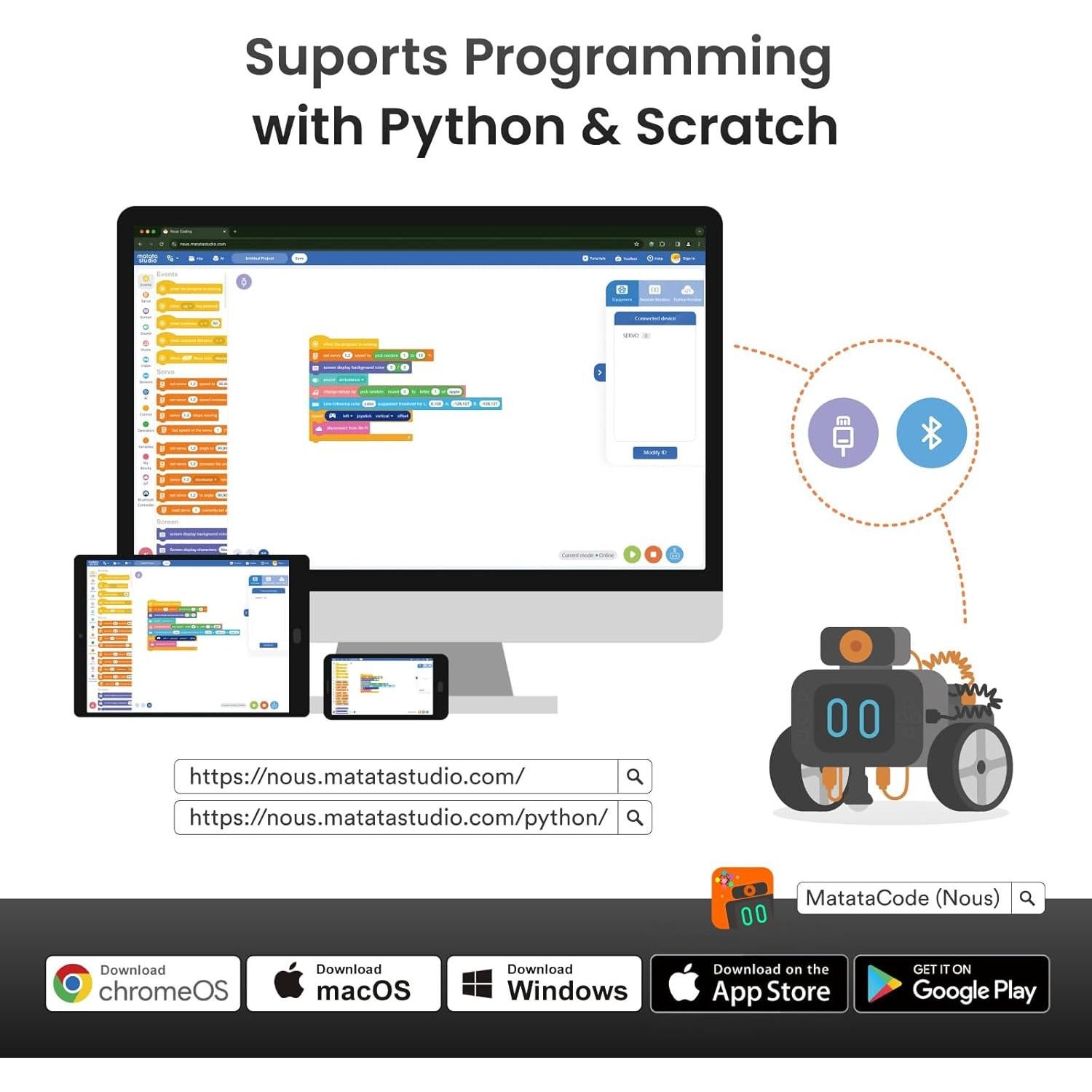 Robot Educativo Nous AI MatataStudio para Niños 12+ años