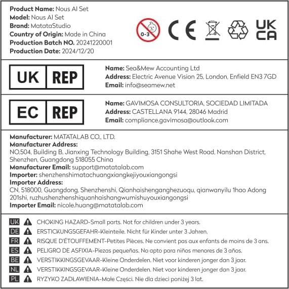 Robot Educativo Nous AI MatataStudio para Niños 12+ años