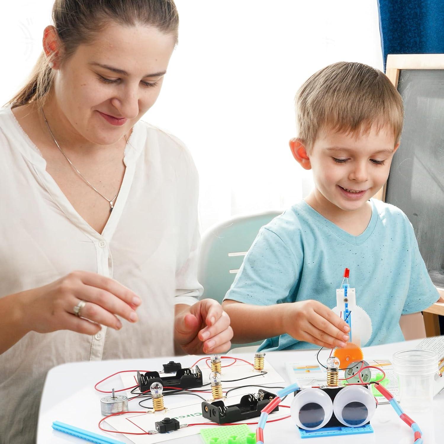 Kit de Circuito Eléctrico GadgetGlee para Niños 8 Experimentos