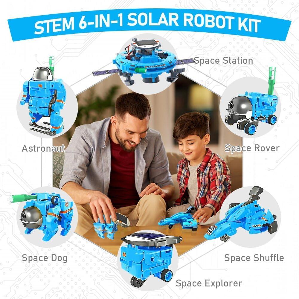 Kit Robot Solar 6-en-1 ColorDream para Niños 8-12 Años