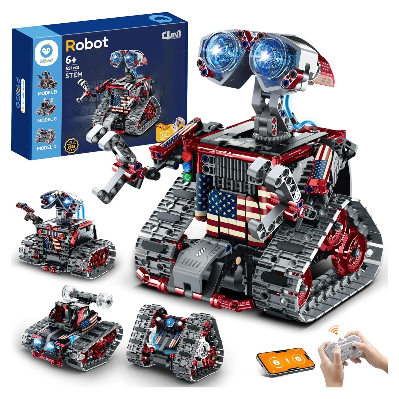 Kit de Robot Sillbird 631 Piezas Control Remoto 4 en 1