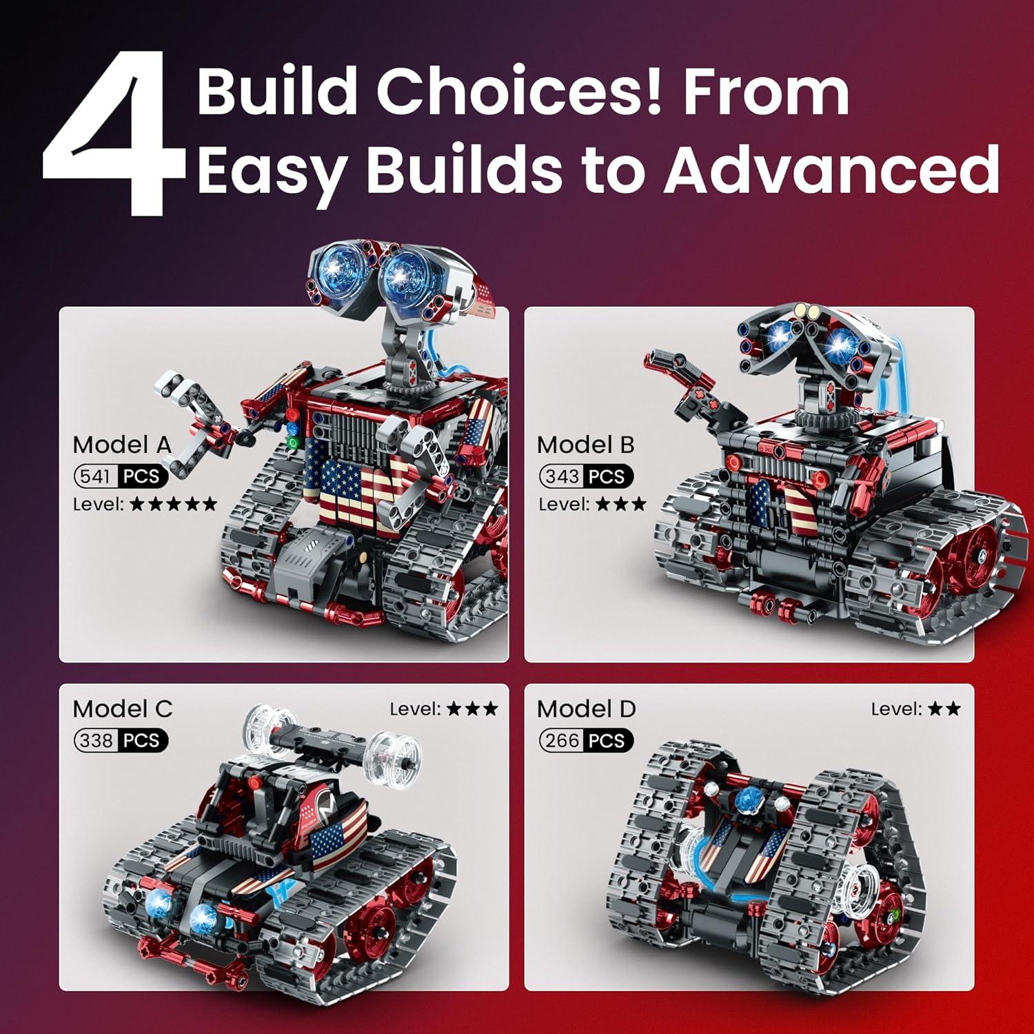 Kit de Robot Sillbird 631 Piezas Control Remoto 4 en 1