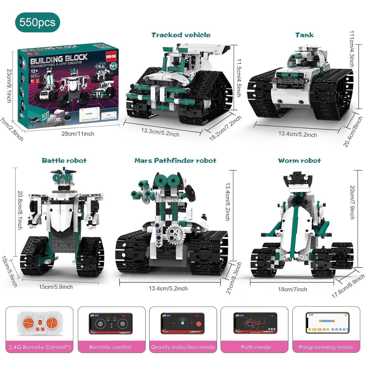 Juego de Bloques de Construcción BEHOWL 13 en 1 STEM 550 PCS