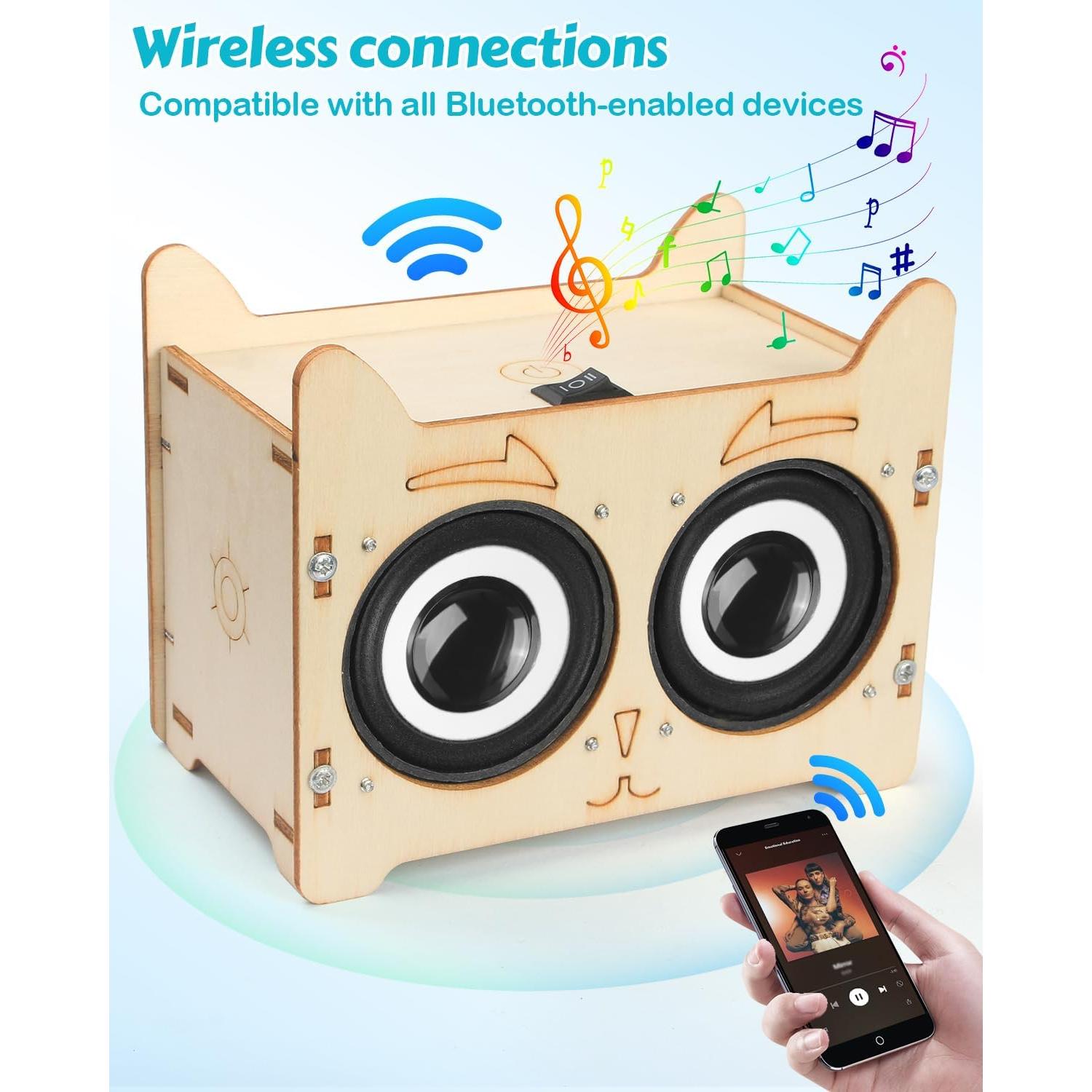 Kit de Ciencia Poraxy para Niños 8-12 Años - Altavoz Bluetooth y Radio FM