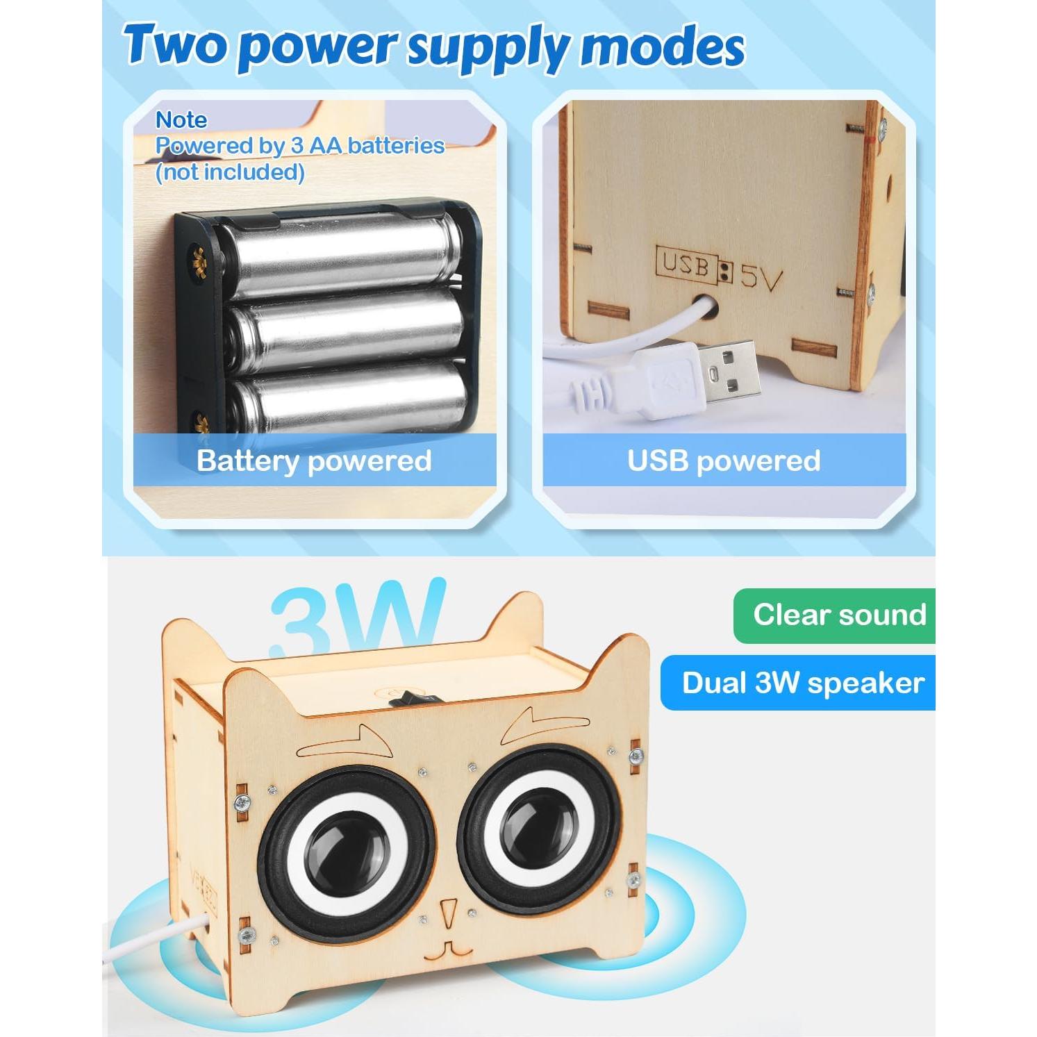 Kit de Ciencia Poraxy para Niños 8-12 Años - Altavoz Bluetooth y Radio FM