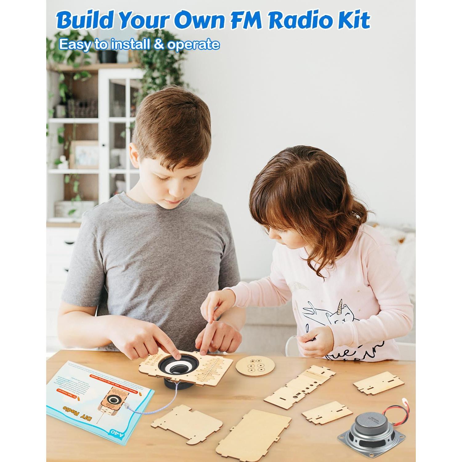 Kit de Ciencia Poraxy para Niños 8-12 Años - Altavoz Bluetooth y Radio FM
