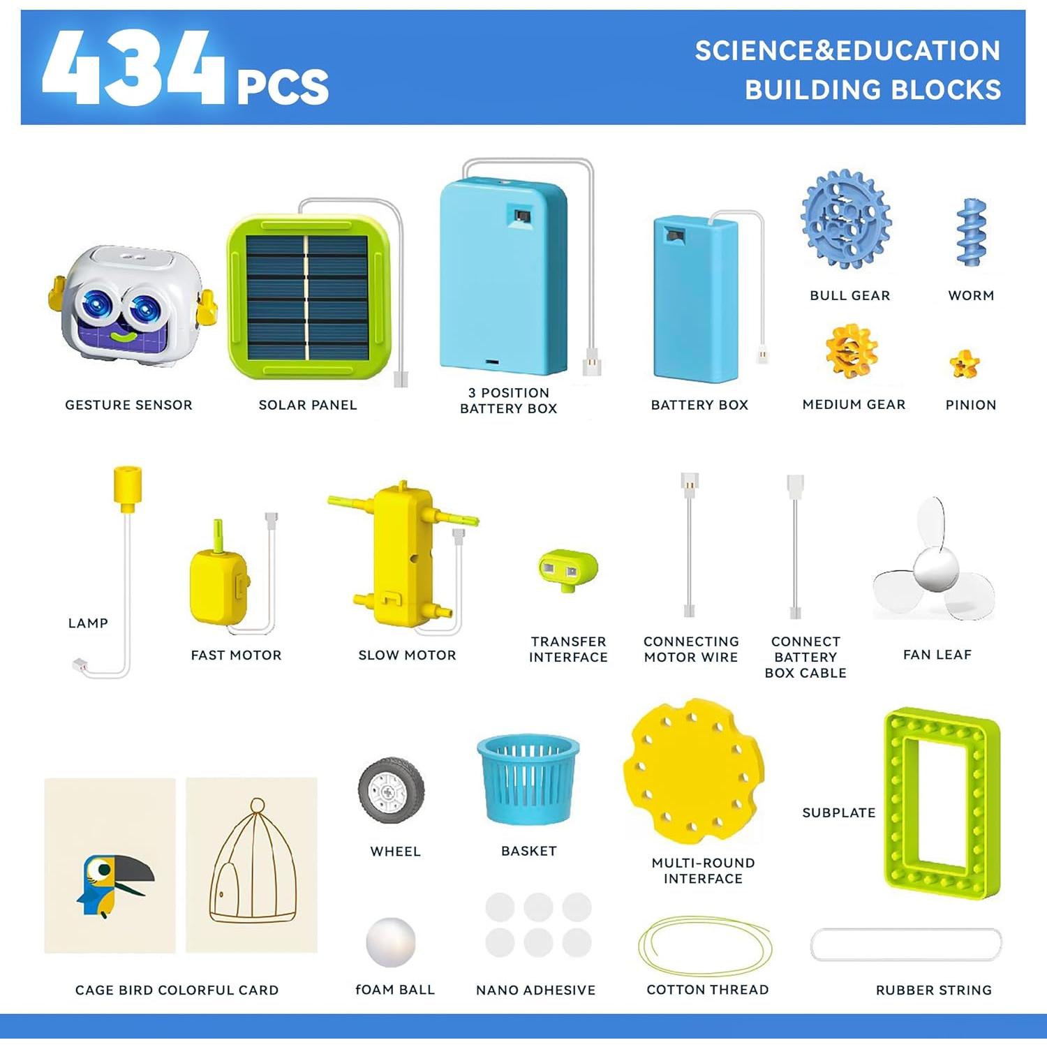 Juguetes STEM SMILESSKIDDO 434 PCS Bloques de Construcción