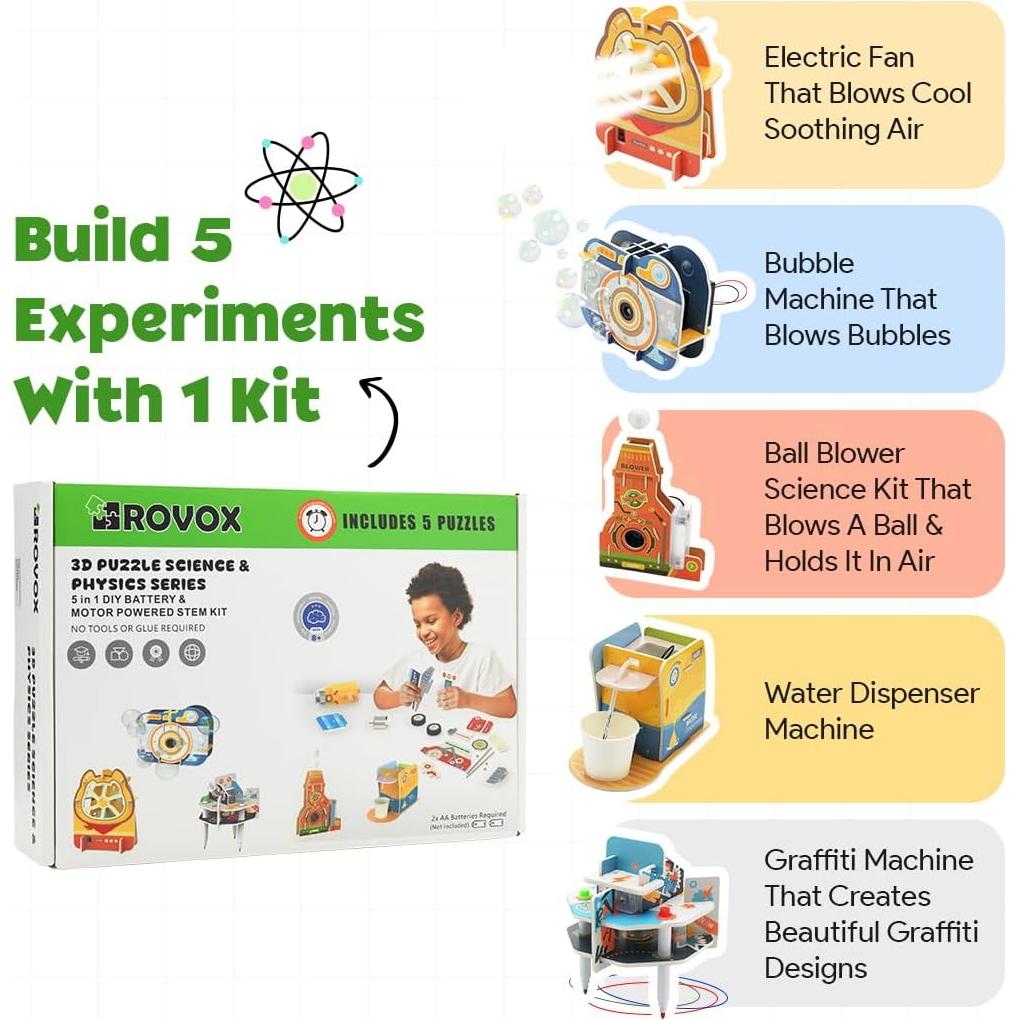Kit de Robótica STEM 5 en 1 Rovox para Niños 8+ Años