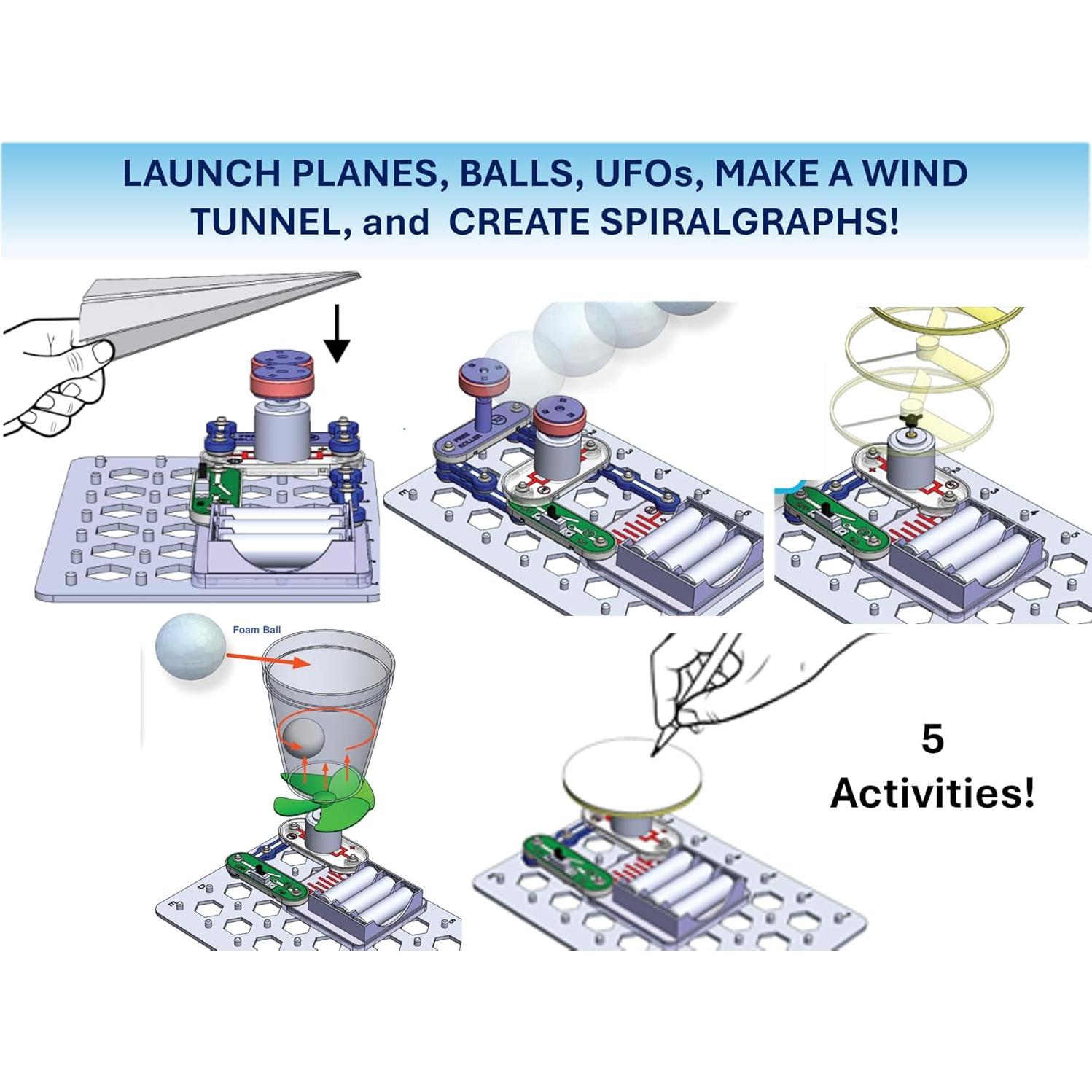Kit de Juguete de Ciencia Snap Circuits Flight Deck 8+