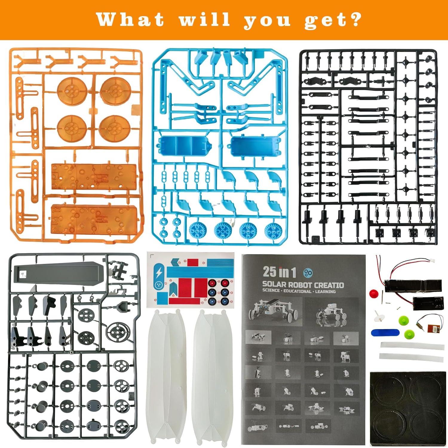 Kit Robot Solar 25-en-1 ColorDream para Niños 8-12 Años