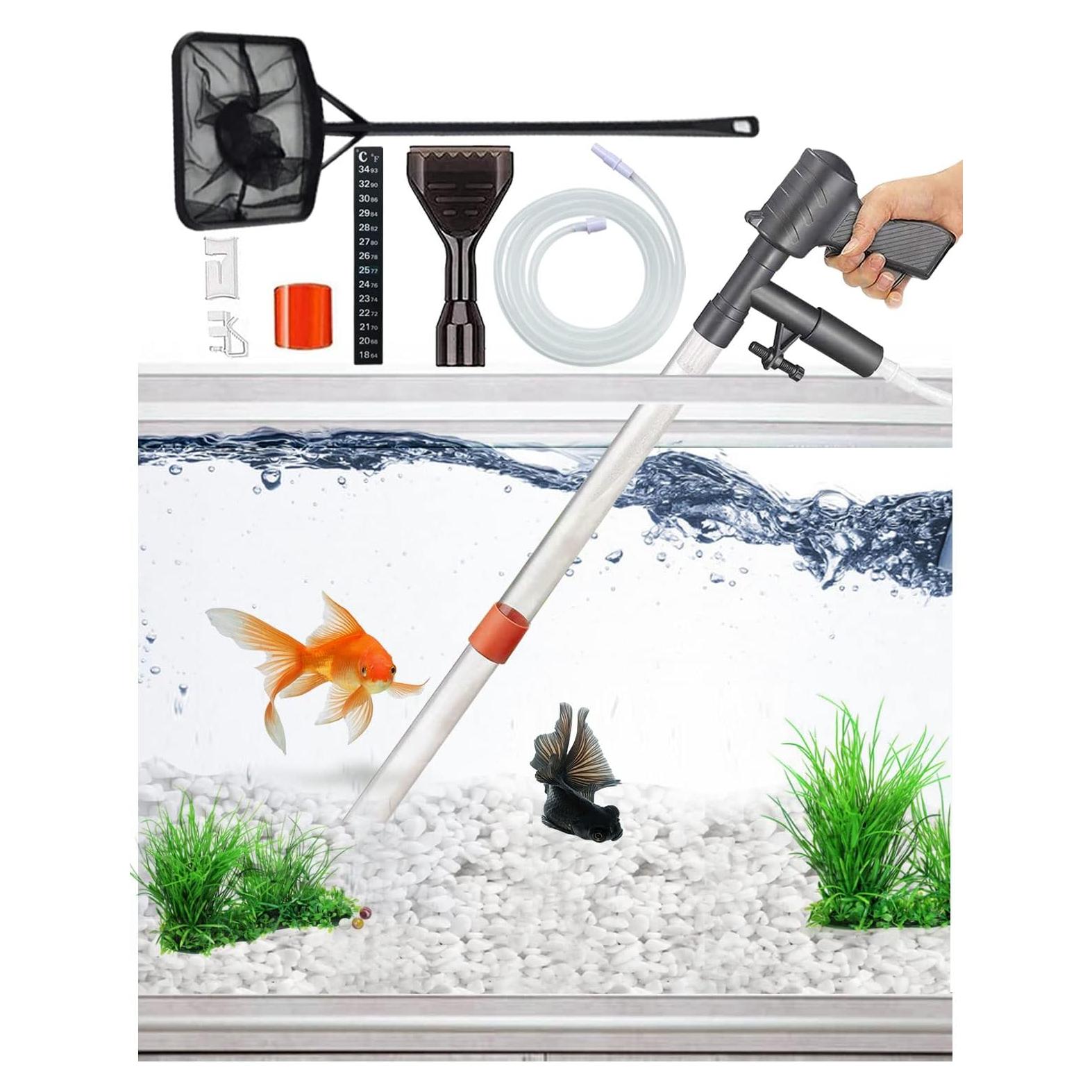 Limpiador de Grava para Acuario QZQ 2025 - Kit Multifuncional